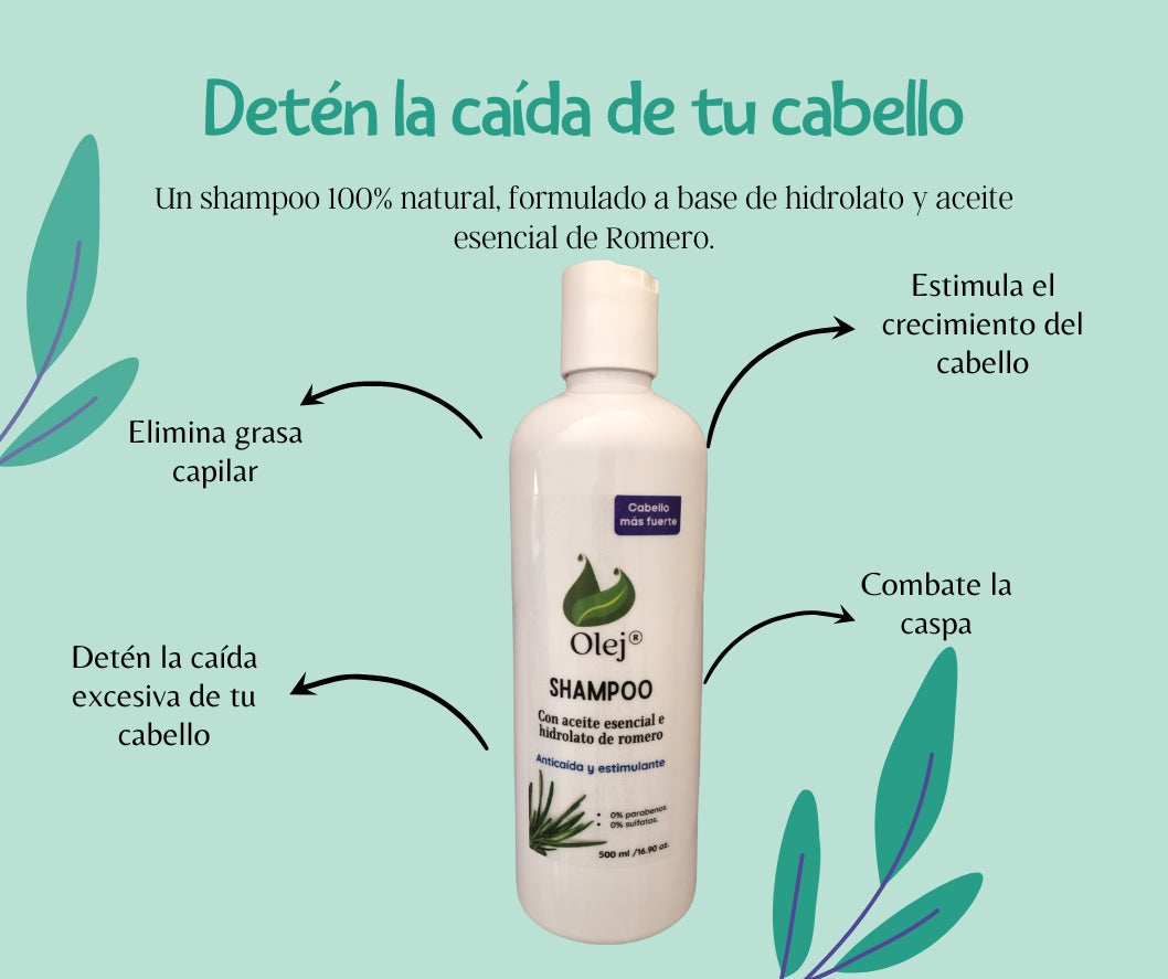 Shampoo con Hidrolato de Romero