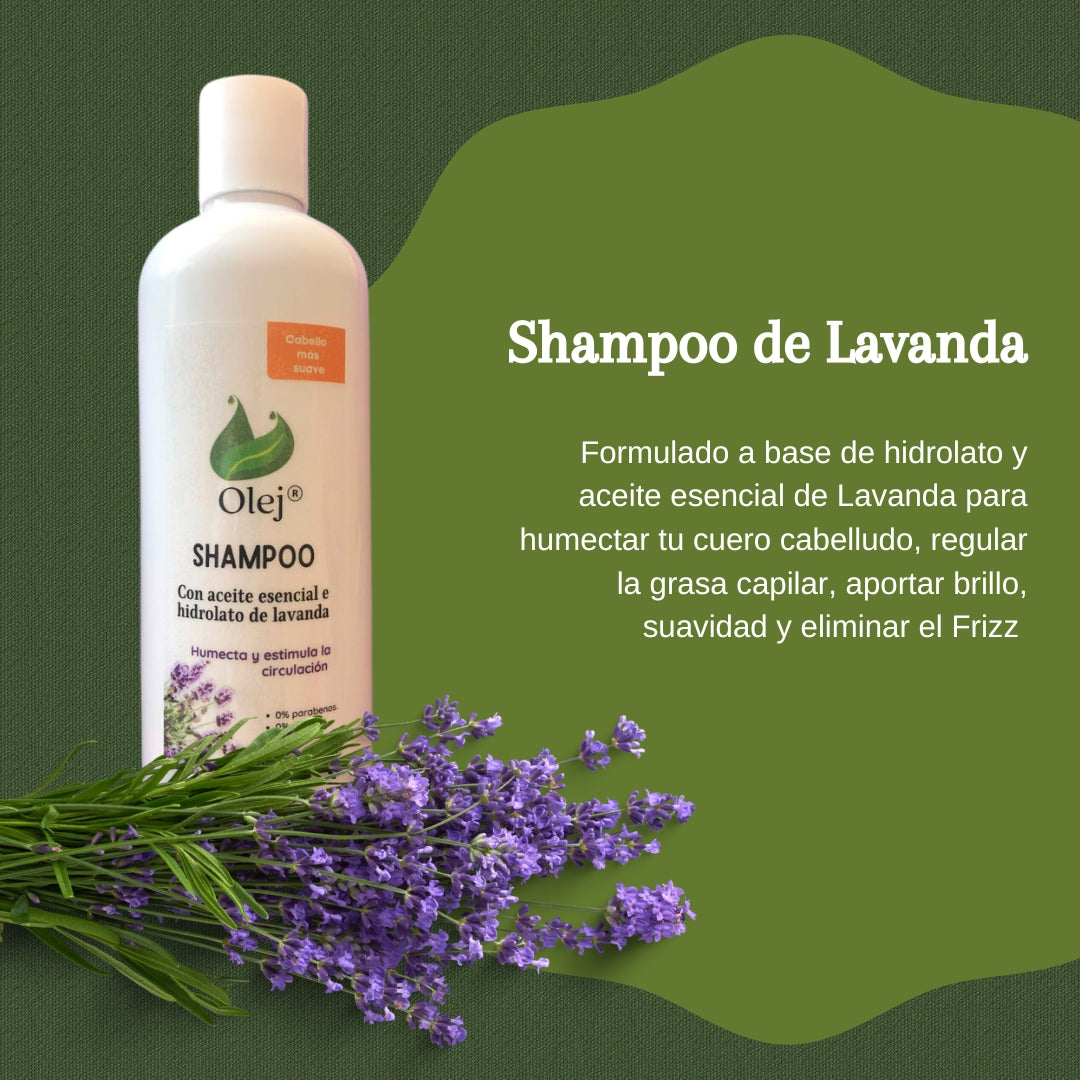 Shampoo con Aceite esencial e Hidrolato de Lavanda